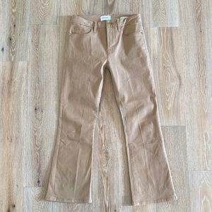 Frame “Le Crop Mini” Mid-Rise Stretch Coated Boot-Cut Jeans size 27